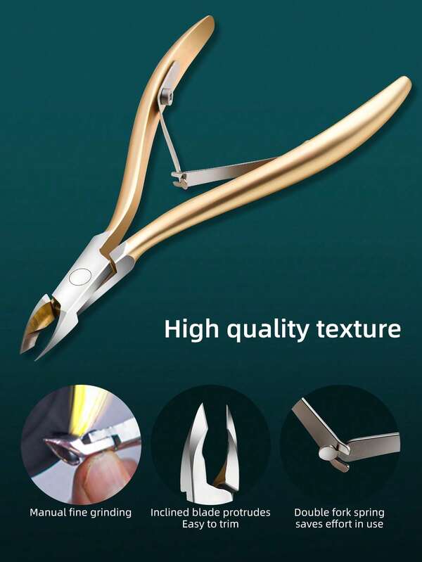 1 Stück Goldenes Japanisches Nagelhautpflege-Werkzeug-Set, beinhaltet Nagelhautschere, Nagelhautschieber, Edelstahl-Nagelhautschere, professioneller Nagelknipser, hochwertige Nagelpflegewerkzeuge für den Salon