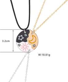 BFF Necklace 3 Trio Moon Friendship Puzzle Matching Best Friends 3 Forever Jewelry Gifts - 1 - 查看 4