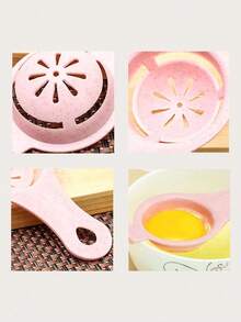 2/1pc Egg White Separator Egg Yolk White Separator Egg Separator Egg Whites Strainer Filter Divider Egg Separator Tool Kitchen Baking Gadget - Multicolor - View 4
