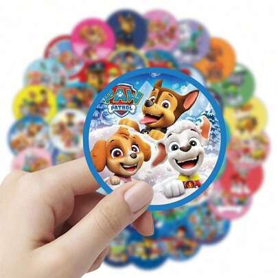  60 miếng dán hình nhân vật hoạt hình Paw Patrol, hình chú chó con Paw Patrol dùng để dán lên sổ tay, điện thoại, đàn guitar, ván trượt, tủ lạnh, quà tặng sinh nhật.