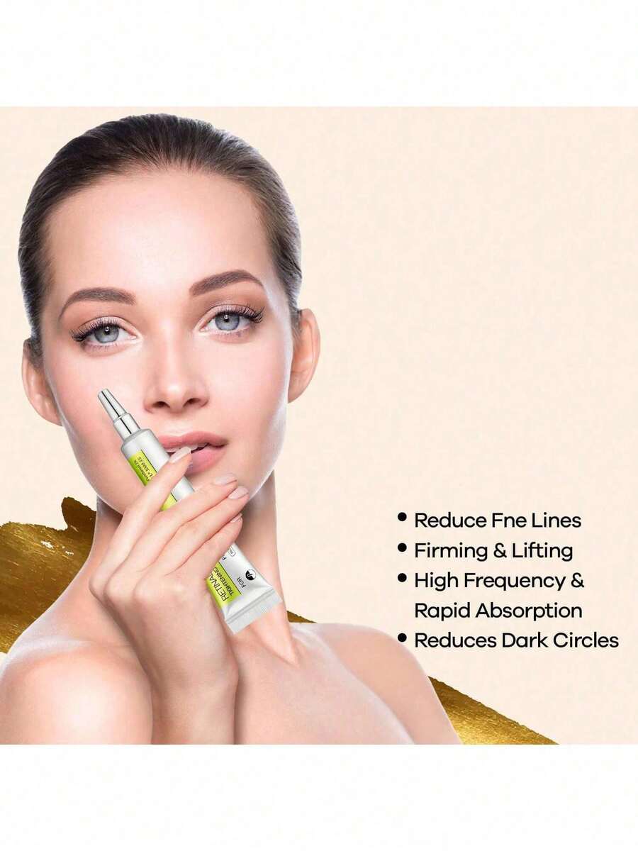 1pc 15ml Korean Retinol Firming Serum, Shrinks Pores, Reduces Wrinkles & Fine Lines, Tightens Skin, Hydrates & Moisturizes, Diminishes Fatigue Marks, Brightens Complexion, Improves Elasticity, Leaves Skin Smooth & Radiant. - Multicolor - View 1