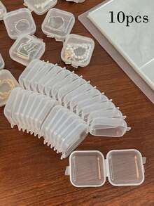 5/50pcs Mini Clear Plastic Storage Boxes, Jewelry Storage Boxes, Transparent Storage Containers, Multifunctional Portable Storage Containers With Lids, For Small Items, Crafts, Jewelry, Hardware