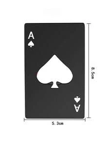 Ouvre-bouteille de bière avec logo de texte personnalisé, ouvre-bouteille en acier inoxydable créatif en forme de pelle et de carte à jouer, tire-bouchon de vin pour la maison