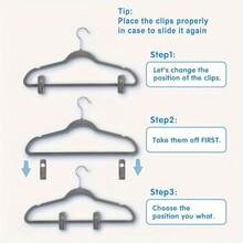 40/20/10/2 Stücke Samt Kleiderbügel Clips, starke Samt Kleiderbügel Clips für Samt Kleiderbügel, Hose Rock Bügel Samt Clips passend für Samt Kleiderbügel