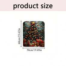 1 Stück/4 Stücke/6 Stücke/10 Stücke Weihnachtsbaum Plüsch Stuhlbezug, Muster mit Weihnachtsbaum dekoriert mit roten & goldenen Ornamenten, goldenem Stern an der Spitze und goldenem Band - Verschiedenfarbig - Übersicht 3