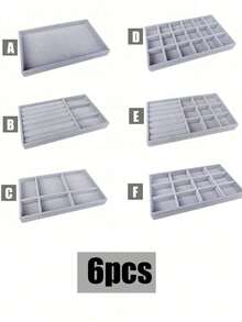 10pcs/Set Jewelry Tray, Jewelry Display Organizer Trays, Stackable Jewelry Tray, Drawer Jewelry Tray, Elegant Jewelry Organizer Tray, Portable Jewelry Stand, Grid Jewelry Tray, Jewelry Storage Tray, Jewelry Box, Jewelry Organizer, Drawer Storage Box, Suitable For Earrings, Necklaces