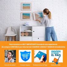 ARTE CUBIKO Set 2 cuadros decorativos flores antique canvas montados en bastidor listos para colgar - 1 - Ver 2