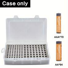 Battery Storage Organizer Case, Battery Vault Box Holder Container For 134pcs AA AAA Batteries, Garage Organization Carrying Bag Fits Home Kitchen Warehouse (Batteries Not Included) - 無色 - 查看 10