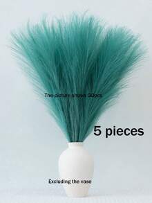 10/20 件装 - 人造藤条草波西米亚风装饰假芦苇草，蓬松大号人造芦苇，可用于花瓶填充、农舍家居厨房波西米亚风装饰、房间装饰、婚礼派对装饰（薄荷蓝）、情人节、毕业典礼、秋季装饰、秋季、人造植物 - 薄荷藍 - 查看 9