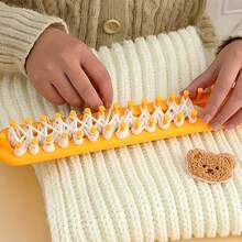 Beginner DIY Handmade Weaving Kit - Plastic Weaving Loom Tool Set With Crochet Hook, Suitable For All Seasons Handicrafts, Slouchy Weaving Scarf Towel Weaving Loom, Easy To Use Handloom