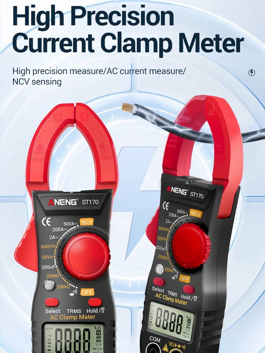 Digital Clamp Meter With Voice Readout, High-Precision AC Clamp Multimeter, Electrician Electrical Tester For Circuit Testing, Maintenance & DIY