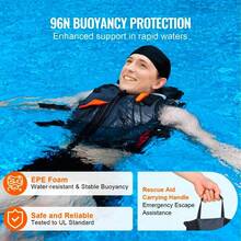 Universal Waterproof Life Vest - 96N Buoyancy PFD For Kayaking, Fishing & Surfing - Lightweight & Durable Life Jacket For Men & Women
