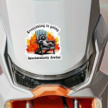 1 Peça Adesivo Removível Impermeável de PVC de 3 Polegadas para Uso Externo, com Humor Sarcástico, Citação de Comédia Negra, Estética de Humor Caótico, Bottom de Incêndio, Meme de Guaxinim "Tudo está indo espetacularmente mal", Decoração Juvenil/Adesivo de Garrafa de Água de Saúde Mental para Laptop, Garrafa de Água, Carro, Geladeira, Skate, Telefone, Livro, Presente - Multicolorido - Visão 11