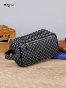 saroxi Men's Large Capacity Fashion Casual Outdoor Travel Hand/Wrist Pouch, Big Storage Portable High-End Simple And Stylish Suitable For Office, Gift For Young People, Students Men Bag Gifts For Men Christmas Winter Vacation Dad Gifts Boyfriend Gifts Valentine Day Wallet Purses Spring - Black - View 13