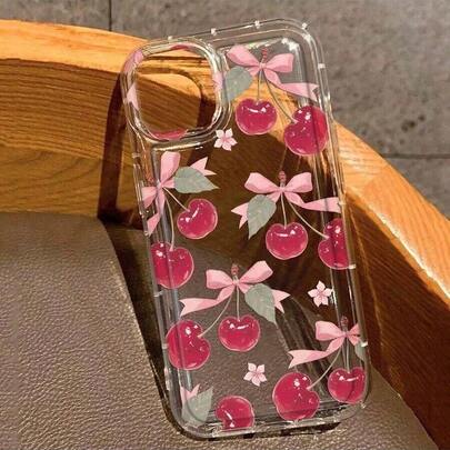 1 قطعة غطاء هاتف TPU شفاف مضاد للسقوط مزين بالأزهار والفيونكة، متوافق مع هواتف آيفون 17/17 برو/17 إير/17 برو ماكس/16/16 إي/16 برو/16 بلس/16 برو ماكس/15/15 برو/15 بلس/15 برو ماكس/14/14 برو/14 بلس/14 برو ماكس/13/13 ميني/13 برو/13 برو ماكس/12 ميني/12/12 برو/12 برو ماكس/11/11 برو/11 برو ماكس