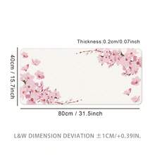 Large Pink Peach Blossom Mouse Pad, Gaming Desk Mat, Big Keyboard Pad, Washable, Rubber Non-Slip Bottom, Stitched Edge, Gift Mouse Pad, Desk Protector, Study Pad, Multiple Sizes Available, Computer Keyboard Mat, Laptop Pad Desk Accessories Office Supplies Office Office Desk Accessories Mousepad Mouse Pad For Desk - Pink Peach Blossoms - View 16