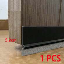 Door Sweep For Door Bottom, Integrated Bottom Door Draft Stopper With Brush, Self-Adhesive Under Door Seal For Insect/Dust/Noise/Hot Or Cold Air Insulation, 100cm