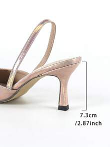Fashionable New Style Women's Shoes With Rear Strap, Minimalist Elegant Ladies' Pointed Toe Pumps - Pink - View 9