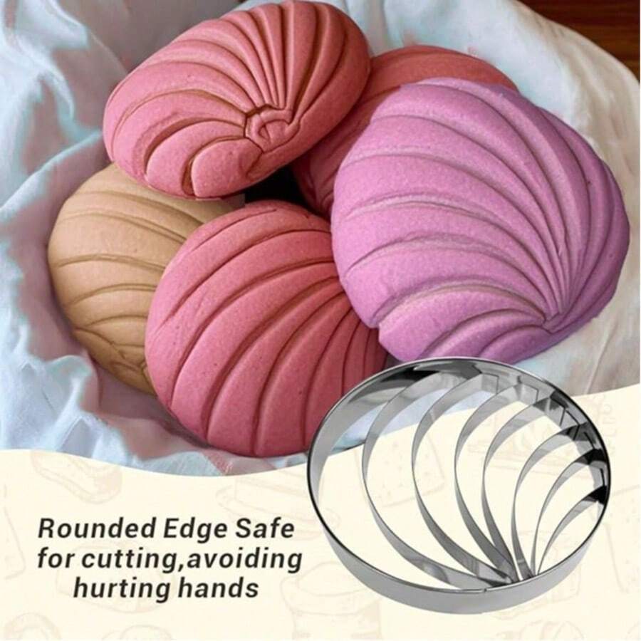 Stainless Steel Shell Shaped Bread And Cookie Baking Mold, Easy-To-Use Single Cavity Design, Durable Kitchen Tool For Homemade Bread - Multicolor - View 1