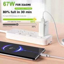 67W Fast Charger 6A Turbo Data Cable 13 12 12T 12S Pro Redmi Note 11 11S 12 Pro F5 X5 F4 X4 Gt - Nhiều màu - Xem 2