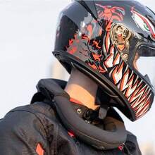 Anillo para el cuello Powersports, protector de cuello para motocicleta, Anillo de engranaje para el cuello de ciclismo - Collar de con reposacabezas negro, protector de cuello para bicicleta, motocicl - inicial - Ver 2