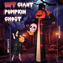 Quntis 3.6M Inflables Halloween Decoracion de Exteriores con 8 Colores RGB y Luces LED Incorporadas Ideal para Patio Aleros Cesped y Pasillos Decoracion Impermeable para Fiestas de Otoño y Celebraciones Tematicas de Halloween - como en la foto - Ver 2