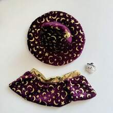Baju Boneka Generasi Baru 1-2-3 Ukuran 15-17 cm, Jubah/Jubah Halloween Misterius dan Keren, Jubah Penyihir dengan Elemen Bintang dan Bulan, Personalisasi, Cocok untuk Pesta dan Pertemuan Boneka - MultiWarna - View 6