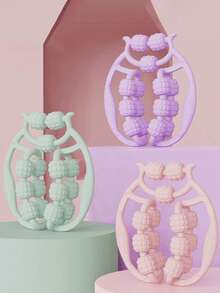 1件装九轮环腿部按摩器滚动夹腿缓解肌肉疏通经络揉捏放松滚轮轴