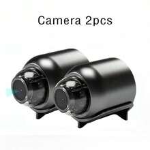 1/2 件迷你无线 WiFi 智能安全摄像头，1080P 高清，应用程序控制，AI 运动检测报警，声音监控，USB 供电，易于安装，宠物监控系统，猫眼摄像头，圣诞节和新年礼物