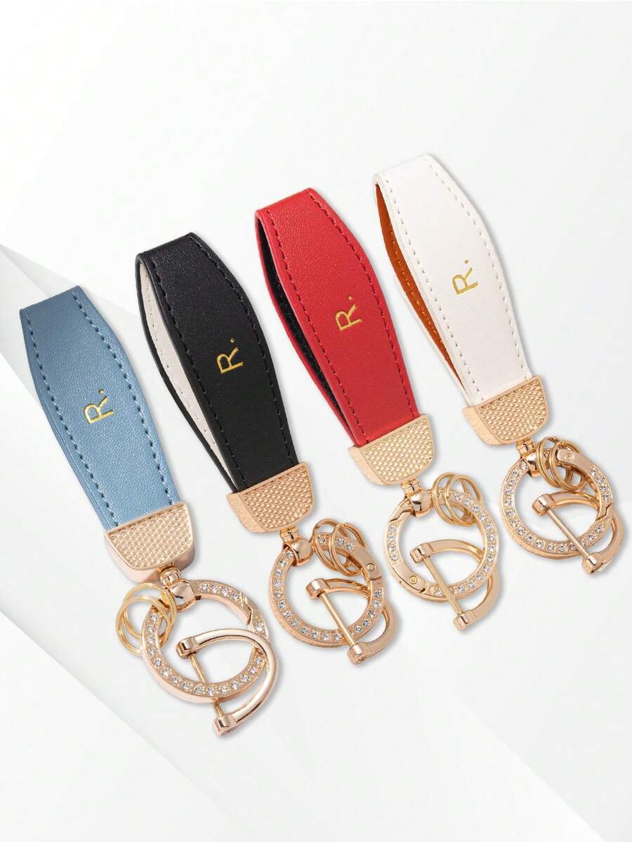 1pc Letter R Keychain, Fashionable Minimalist Car Key Chain, Bag Pendant, Key Holder, Multiple Colors Available, Ideal Small Gift For Friends, Family, And Partners Christmas