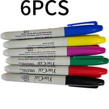 Marcadores Permanentes Pretos - Ponta Grossa, Tinta de Secagem Rápida Sem Sangramento, Linha Larga - Para Arte, Escritório e Materiais Escolares