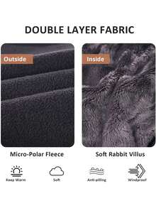 2 Piezas /1 Pieza Calentador de cuello de invierno tipo gaitera para hombres y mujeres, bufanda de forro polar de invierno a prueba de viento para esquiar, hacer senderismo, ciclismo - Multicolor - Ver 6