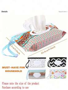 1pc Baby Wet Wipes Container, Reusable Portable Wet Wipes Bag, Wet Wipes Dispenser Container, Baby Travel Wet Wipes Holder, Convenient Leak-Proof Self-Sealing Hygienic Refillable Bag