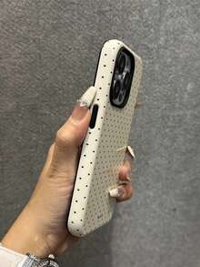 Polka Dot Pattern Ultra-HD Film 2-In-1 Phone Case Compatible With IPhone 17, 17 Pro, 17 Pro AMX, 17 Air, 11, 12, 13, 14, 15, 16, 14 Pro Max, 15 Pro Max, 16 Pro Max, 16 Pro, Minimalist Personalized Holiday Gift For Family And Friends, Dual-Layer Design More Shockproof