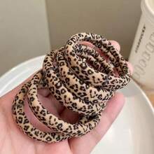 10/5/1pcs High Elastic Leopard Print Hair Scrunchies, Vintage Hair Ties, Ponytail Holders, Hair Accessories, Hair Bands, Hair Elastics For Women In Autumn/Winter Hair Accessories