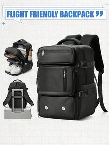 男士多功能背包，带多个口袋和多个隔层 - 耐用、时尚的笔记本电脑和旅行包，带鞋柜，飞机认可的旅行背包，非常适合上学、工作和通勤，有 5 种颜色可选，日常通勤包可转换背包拉链封口 - 彩色 - 查看 5