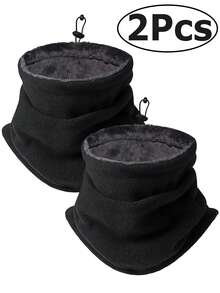 2 Piezas /1 Pieza Calentador de cuello de invierno tipo gaitera para hombres y mujeres, bufanda de forro polar de invierno a prueba de viento para esquiar, hacer senderismo, ciclismo - Multicolor - Ver 8
