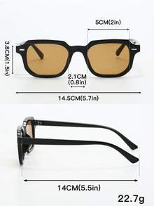 4pcs Classic Fashion Rectangular Frame Glasses Set - Plastic Frame Multi-Color PC Lens With Rivet Design, Fashionable Accessory For Casual Daily Wear, Lightweight And Durable, Suitable For Fashion Outfits, Daily Parties, Holiday Gifts - Multicolor - View 5
