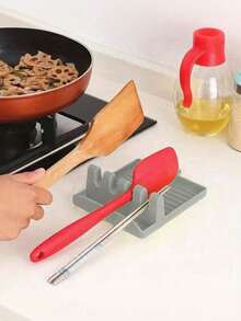 1 buc. Suport pentru tacâmuri din plastic dur cu pernă de picurare, pentru ustensile de bucătărie, cum ar fi linguri, clești, spatule, ustensile de bucătărie, accesorii de bucătărie, rechizite de bucătărie de uz casnic etc.