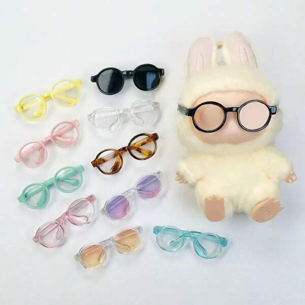 POP MART1PC (Accessories Only) 17cm Summer Versatile Glasses Sunglasses Multi Color Matching Transparent Glasses