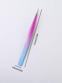 1pc Ombre Color Pointed Tweezer, Multi-Purpose Nail Art Tool For Picking Up Nail Stickers And Accessories