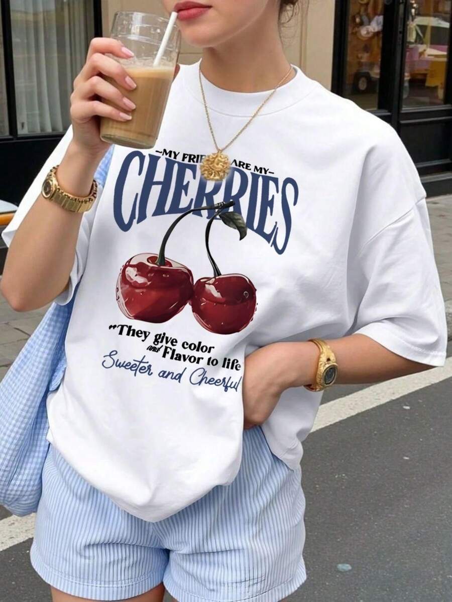 ¡Nueva camiseta Camiseta estampada de manga corta, cómoda y versátil. Puede usarse sola o como prenda interior. Con diseño de cuello redondo holgado, perfecta para la oficina, la escuela, salidas de fin de semana o viajes. Fácil de combinar en el día a día, ofrece una sensación fresca y ligera. Diseño unisex, ideal también para llevar en pareja.