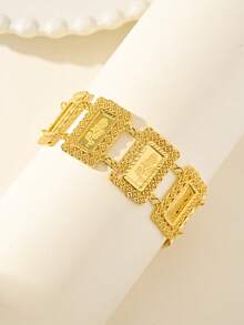 1pc Vintage Gold Coin Bracelet Bohemian Copper Jewelry Suitable For Women's Daily Holiday Dates Wear