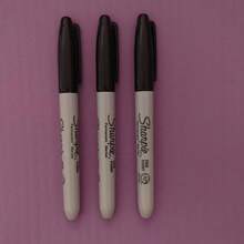 1/2/3/6/12支装 Sharpie 细头黑色永久性记号笔 - 速干、防褪色，适用于木材、塑料、金属、纸张 - 艺术家绘画、办公书写，多种颜色可选，学校用品，海报涂色，学生好礼，返校季必备，笔，Sharpie 细头记号笔，教师用品，织物永久性记号笔，黑色永久性记号笔，记号笔 - 套裝 - 查看 11