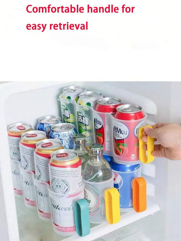 Organizador multiusos para latas en el refrigerador - Estante de almacenamiento ahorra espacio para cervezas, refrescos y latas de cola