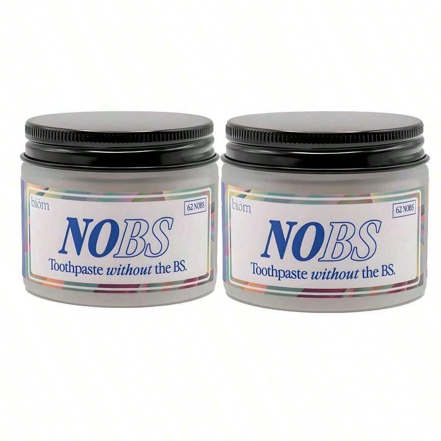 NOBS (No Bad Stuff) Toothpaste Tablets - Nano Hydroxyapatite, Fluoride & Plastic Free, E.C.O & Travel Friendly - Remineralize With NHA (Pack Of 2) - 預設 - 查看 1