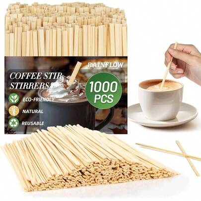 1000pcs Sip Stirrers - 5.5 Inch Coffee Stir Sticks Hot Drink Beverage Stirring Swizzle Stir Sticks Stirring Sticks Coffee, Tea, And Cocktails