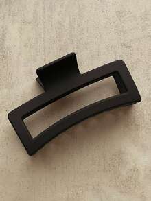 4pcs/1pc Elegant Simple Square Large 10.5cm/4.13in Black White Khaki Brown Plastic Hair Claw Clip, Versatile Casual Party Work Vacation Hairstyle Hair Accessories Hair Clips Hair Jaw Clip Hair Clamps Hair Clutch Hair Catcher Clip Fall Winter - Multicolor - View 7