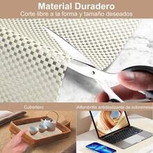 Forro Antideslizante Resistente Al Agua Para Cajones Beige - Negro - Ver 11