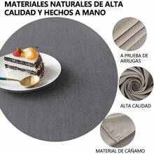 AKASENKO Manteles,Mantel Cuadrado de Jacquard, Resistente al Agua, sin Arrugas, a Prueba de derrames,para bufetes, Eventos, Fiestas, cenas, Cuadrados o Redondos. (Cuadrado-Gris, 140 * 140cm) - Cuadrado-Gris - Ver 3